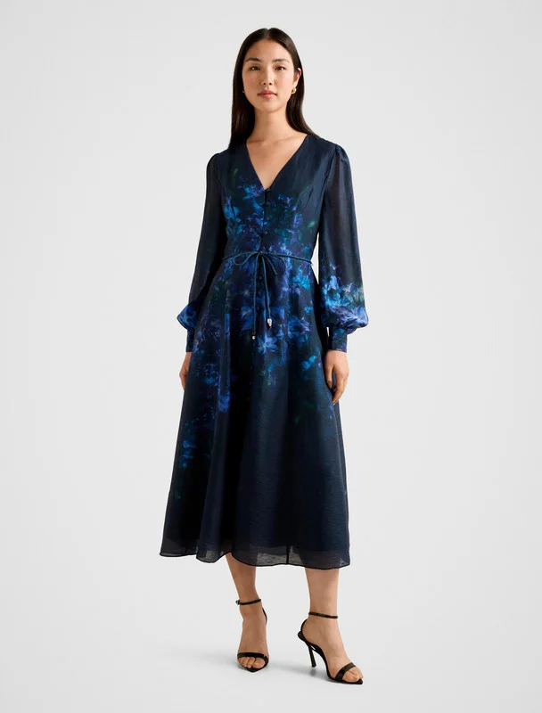 فورايفر نيو KAHLANI Printed Midi Dress